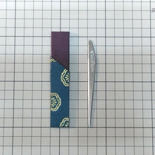 画像をギャラリービューアに読み込む, 鱗鶴形菓子切り 青系人絹菓子切り入れ / 新品茶道具 1本 ガチャ 京都製,京都製 日本製 cbsy100