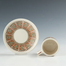 将图片加载到图库查看器,昭和レトロ 釉下彩のおしゃれなスズラン文 カップ&ソーサー 1客 スタッキング可 昭和40年代頃 / 北欧デザイン 色印判 箱なし dbsy13259-o