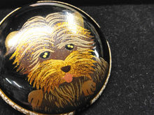 画像をギャラリービューアに読み込む, 名工 川越美和|KAWAGOE Miwa( 石川, 2000年前後) 輪島塗超絶技巧 卵殻象嵌砂子蒔絵 ヨークシャーテリア 犬ブローチ dbsy15124-c