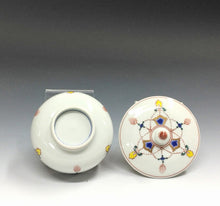 画像をギャラリービューアに読み込む, 名窯 清水焼|Kiyomizu ware( 京都 ) 手描き赤絵 瓔珞文 蓋茶碗 / 湯 汲出1客 dbsy15464-x