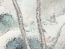 将图片加载到图库查看器,木村棲雲|(島根/1885-1967) 「松渓裕古図」昭和12(1937)年作 半切立 物故作家掛軸 共箱 島根県立美術館,等所蔵作家 JY2297