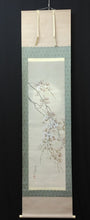 Load image into Gallery viewer, 近代人気作家桜の名手 今井景樹|IMAI Keiju(三重-京都/ 1891-1967) 「朧月桜花」 尺五立 物故作家掛軸 共箱 JY2290