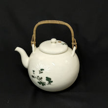 將圖片載入圖庫檢視器 清水焼Kiyomizu ware( 京都 萬珠堂販売, 大正~昭和前期1920年代頃)釉下彩 菊之絵 急須 木箱添 dbsy16391-y