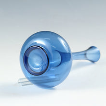 画像をギャラリービューアに読み込む, ヴィンテージ Lauscha Glass 旧東ドイツ・ラウシャ村の丁寧な吹きガラス 鮮やかなブルーの鶴首花生 1950年代頃(c) 箱なし dbsy13375-o