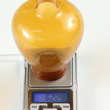 画像をギャラリービューアに読み込む, ヴィンテージ Lauscha Glass 旧東ドイツ・ラウシャ村の丁寧な吹きガラス 落ち着いたイエローの鶴首花生 1950年代頃(d) 箱なし dbsy13376-o