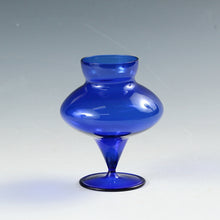 이미지를 갤러리 뷰어에 로드 , ◆◇ヴィンテージ Lauscha Glass 旧東ドイツ・ラウシャ村の丁寧な吹きガラス 異国情緒あふれるブルーの花生 1950年代頃(f) 箱なし dbsy13378-o