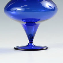 이미지를 갤러리 뷰어에 로드 , ◆◇ヴィンテージ Lauscha Glass 旧東ドイツ・ラウシャ村の丁寧な吹きガラス 異国情緒あふれるブルーの花生 1950年代頃(f) 箱なし dbsy13378-o