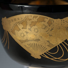 Load image into Gallery viewer, Hideka Miyaji Gold painted fan pattern tea bowl Kiyomizu ware dbsy11957-f