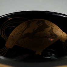 Load image into Gallery viewer, Hideka Miyaji Gold painted fan pattern tea bowl Kiyomizu ware dbsy11957-f