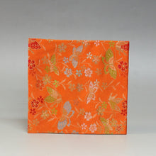 Load image into Gallery viewer, Nishijin Old Fukusa Single Piece Gacha Hitoshikin Famous Brocade Painting Orange/New Tea Utensils Made in Kyoto, Made in Kyoto Japan Urasenke cbsy62