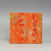 Load image into Gallery viewer, Nishijin Old Fukusa Single Piece Gacha Hitoshikin Famous Brocade Painting Orange/New Tea Utensils Made in Kyoto, Made in Kyoto Japan Urasenke cbsy62