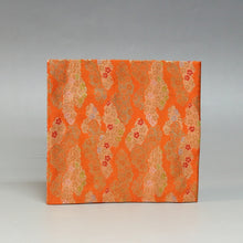 Load image into Gallery viewer, Nishijin Old Fukusa Single Piece Gacha Hitoshikin Famous Brocade Painting Orange/New Tea Utensils Made in Kyoto, Made in Kyoto Japan Urasenke cbsy62