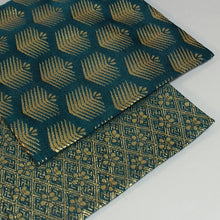 Load image into Gallery viewer, Nishijin Old Fukusa One-Piece Gacha Hitoshikin Specialty Gold Brocade Print Dark Color/Made in Kyoto Japan Urasenke cbsy59