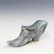 Load image into Gallery viewer, アメリカヴィンテージ BOYD|ボイド社(USA,1978-80年代) スモークマーブルデイジーボタン アートガラス リボンシューズ 女の子を素敵な処へ運ぶラッキーアイテム dbsy15907-9