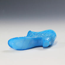 将图片加载到图库查看器,アメリカヴィンテージ BOYD|ボイド社(USA,1978-80年代) ブルーマーブルデイジーボタン アートガラス リボンシューズ 女の子を素敵な処へ運ぶラッキーアイテム dbsy15908-9