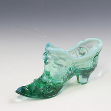 将图片加载到图库查看器,アメリカヴィンテージ FENTON|フェントン(USA,1950-70年代) ミントグリーンキャベツローズ オパールセント アートガラス キャットシューズ 女の子を素敵な処へ運ぶラッキーアイテム dbsy15899-9