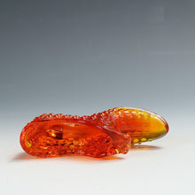 将图片加载到图库查看器,アメリカヴィンテージ FENTON|フェントン(USA,1950-70年代) オレンジボブネイル アートガラス キャットシューズ(a) 女の子を素敵な処へ運ぶラッキーアイテム dbsy15890-9