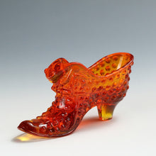 将图片加载到图库查看器,アメリカヴィンテージ FENTON|フェントン(USA,1950-70年代) オレンジボブネイル アートガラス キャットシューズ(b) 女の子を素敵な処へ運ぶラッキーアイテム dbsy15891-9