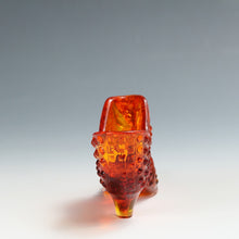 将图片加载到图库查看器,アメリカヴィンテージ FENTON|フェントン(USA,1950-70年代) オレンジボブネイル アートガラス キャットシューズ(b) 女の子を素敵な処へ運ぶラッキーアイテム dbsy15891-9