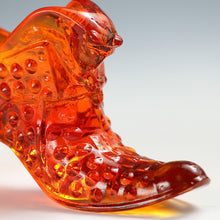 将图片加载到图库查看器,アメリカヴィンテージ FENTON|フェントン(USA,1950-70年代) オレンジボブネイル アートガラス キャットシューズ(b) 女の子を素敵な処へ運ぶラッキーアイテム dbsy15891-9