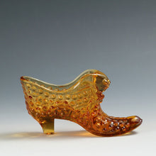 将图片加载到图库查看器,アメリカヴィンテージ FENTON|フェントン(USA,1950-70年代) アンバーボブネイル アートガラス キャットシューズ 女の子を素敵な処へ運ぶラッキーアイテム dbsy15892-9