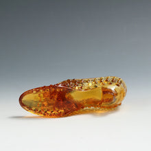 将图片加载到图库查看器,アメリカヴィンテージ FENTON|フェントン(USA,1950-70年代) アンバーボブネイル アートガラス キャットシューズ 女の子を素敵な処へ運ぶラッキーアイテム dbsy15892-9