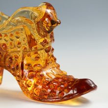 将图片加载到图库查看器,アメリカヴィンテージ FENTON|フェントン(USA,1950-70年代) アンバーボブネイル アートガラス キャットシューズ 女の子を素敵な処へ運ぶラッキーアイテム dbsy15892-9
