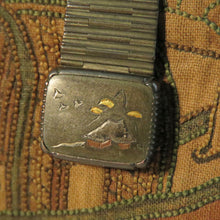 画像をギャラリービューアに読み込む, 時代 相良刺繍 青海波唐船文 金工金具付き紙入れ 明治期(1900年)頃 財布,服紗挟み,懐紙入れにも ◇◆古美術 骨董 工芸 染織 アンティークファブリックアート, 伝統工芸 民藝 古道具 超絶技巧 dby11112-c