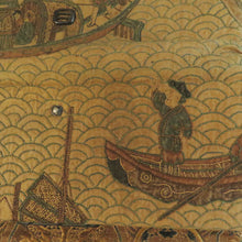 画像をギャラリービューアに読み込む, 時代 相良刺繍 青海波唐船文 金工金具付き紙入れ 明治期(1900年)頃 財布,服紗挟み,懐紙入れにも ◇◆古美術 骨董 工芸 染織 アンティークファブリックアート, 伝統工芸 民藝 古道具 超絶技巧 dby11112-c