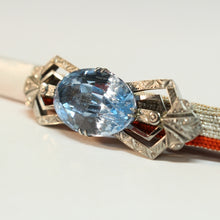 Load image into Gallery viewer, 時代物 越後屋三越( 三越百貨店前身/ 1872(明治5)‐1893(明治26)年) 大粒ラインストーン製 帯留 当時の希少なメーカー共箱 dbsy13030-p