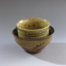 画像をギャラリービューアに読み込む, 高取焼茶碗 三代加藤作助 黄瀬戸茶碗 セット dbsy10143-e