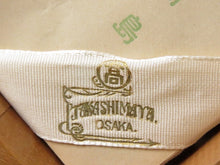 Load image into Gallery viewer, Produced and sold by Osaka Takashimaya Sky blue hand-cut glass, 3 customers, tin glass inlaid coaster included, circa 1960 dbsy100111-k