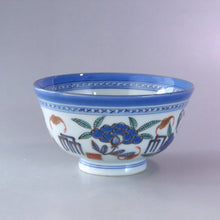 Load image into Gallery viewer, Imari, colored gold, peony and bat pattern, lidded bowl, 1 person, late Edo period (1800), Meiji red enamel bottle, dbsy10414-h