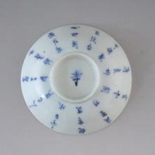 Load image into Gallery viewer, Imari (circa 1810) Blue flower dyed Chinese poetry patterned lidded bowl (K) Capacity under the lid approx. 120cc dbsy7321-z