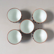 Load image into Gallery viewer, Arita Ware Kodama Akae Mugiwarate Tea Cup, 5 people, Sake cup/Sencha bowl, also for pouring Matcha tea dbsy10438-z