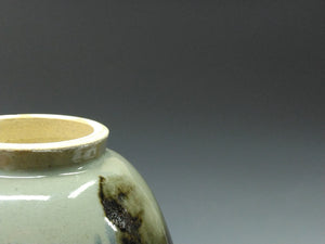 時代もの 鉄呉須絵白釉 白鶴図 煎茶碗 6客 dbsy14676-o