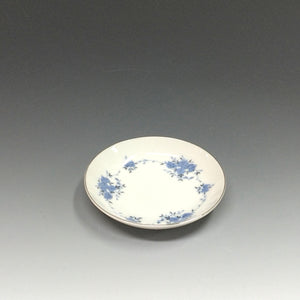 昭和レトロ Gold陶磁器｜GOLD CHINA ( 愛知県, 1970年代頃作製 ) 唐草文(青) 小皿 1枚 dbsy14689-L