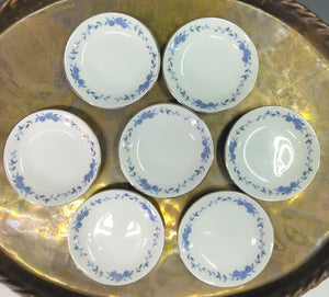 昭和レトロ Gold陶磁器｜GOLD CHINA ( 愛知県, 1970年代頃作製 ) 唐草文(青) 豆皿 1枚 dbsy14688-L