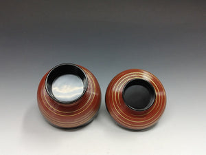 輪島塗｜Wajima ware( 石川, 平成/2000年頃) 布張本堅地 外朱 千筋金彩 吸物椀 1客 和食器 日本料理 dbsy15247-z