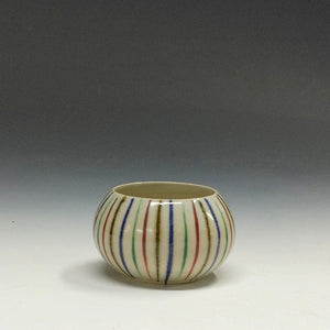 名窯 清水焼 音羽山窯｜Otowayama-Kiyomizu ｗare( 京都 ) 手描き 色絵鉄彩 麦藁手 つぼつぼ/ 小付 1客 懐石道具 和食器 抹茶 tea chado ware おしゃれな器 現代工藝作家/伝統工芸工房 デッドストック used 陶芸 陶磁器 古陶磁 porcelain, 高級料亭,レストラン食器茶事/茶会道具 art piece dbsy15462