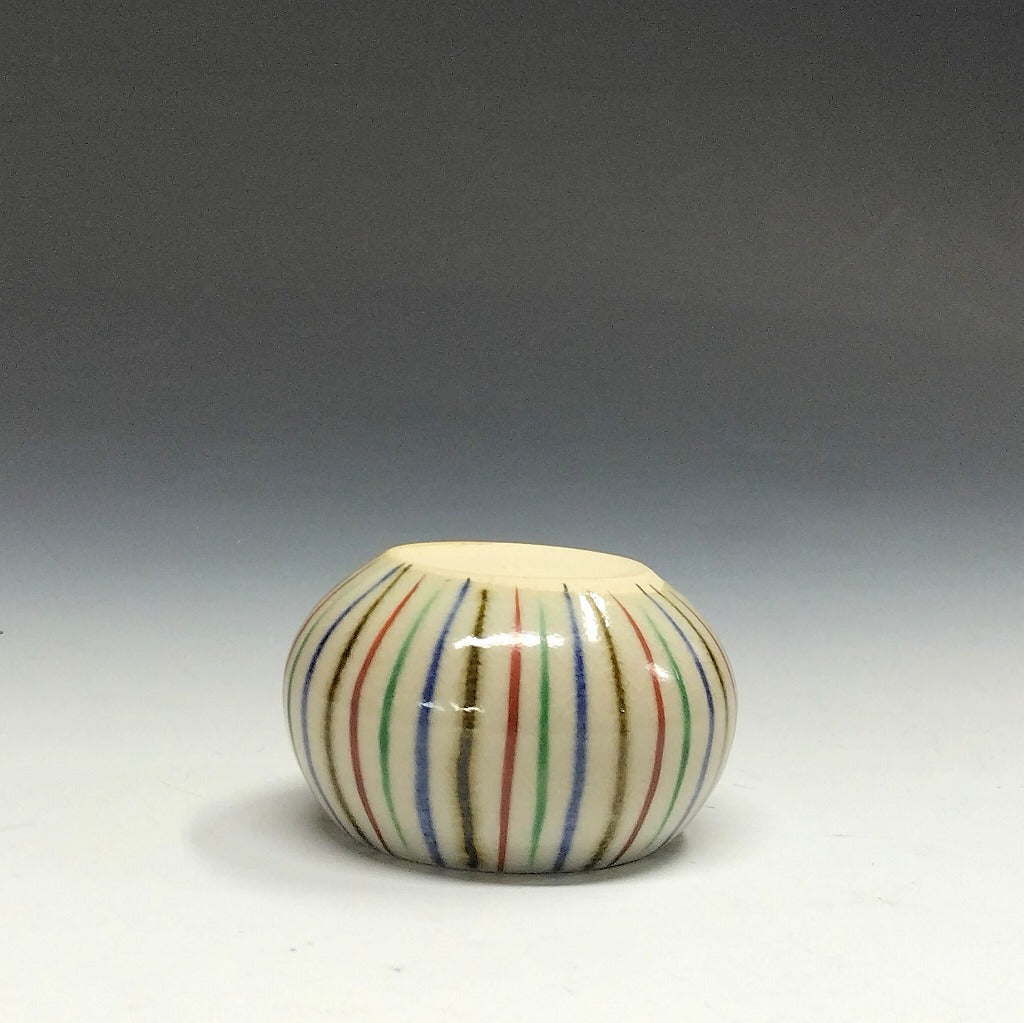 名窯 清水焼 音羽山窯｜Otowayama-Kiyomizu ｗare( 京都 ) 手描き 色絵鉄彩 麦藁手 つぼつぼ/ 小付 1客 懐石道具 和食器 抹茶 tea chado ware おしゃれな器 現代工藝作家/伝統工芸工房 デッドストック used 陶芸 陶磁器 古陶磁 porcelain, 高級料亭,レストラン食器茶事/茶会道具 art piece dbsy15462