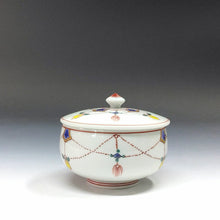 画像をギャラリービューアに読み込む, 名窯 清水焼｜Kiyomizu ｗare( 京都 ) 手描き赤絵 瓔珞文 蓋茶碗 / 湯 汲出1客 dbsy15464-x
