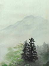 將圖片載入圖庫檢視器 武井旭堂｜TAKEI Kyokudo「青緑山水」 尺五立 現代作家中古掛軸 共箱 JY2243
