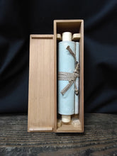 Load image into Gallery viewer, 西井敬岳｜NISHII Keigaku(福井/ 1880-1937) 「水温む(枝垂桜に鯉魚)」 柱掛 物故作家掛軸 木箱 春 /普段掛け 縁起物 モダン掛軸 茶道具 /寄付き/待合掛 煎茶道 日本画 花鳥画 JY2238
