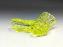 将图片加载到图库查看器，アメリカヴィンテージ BOYD｜フェントン(USA,1950-70年代) イエローデイジーボタン ウランガラスシューズ/ ブーツ 女の子を素敵な処へ運ぶラッキーアイテム dbsy15911-9
