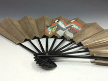Load image into Gallery viewer, 時代もの 有職立雛絵・兜絵 銀地飾扇 / 端午・上巳(桃)節句 dbsy15923-s
