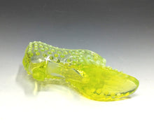 将图片加载到图库查看器，アメリカヴィンテージ FENTON｜フェントン(USA,1950-70年代) イエローボブネイル オパールセント ウランガラス キャットシューズ 女の子を素敵な処へ運ぶラッキーアイテム dbsy15895-9
