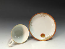 Load image into Gallery viewer, 現代工芸人気作家 杉野弘美｜SUGINO Hiromi(京都, 1947- ) 清水焼 赤絵金彩 珈琲碗, C/S, コーヒーカップ dbsy15984-ミ
