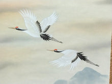 Load image into Gallery viewer, 佐藤静雲｜SATOH Seiun 赤富士//富峰飛鶴 尺五立 現代作家中古掛軸 共箱 JY2246
