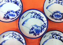 将图片加载到图库查看器，時代もの オールド瀬戸｜Old SETO(愛知, 大正-昭和(1920年代)頃) 手描 扇面染付 四寸 小皿 /豆皿1枚 dbsy16093-ミ

